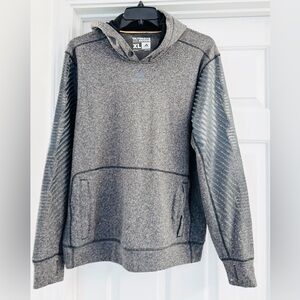 Adidas Men’s Gray Hoodie‎ With Original Trim On The Sleeves Size XL Climawarm